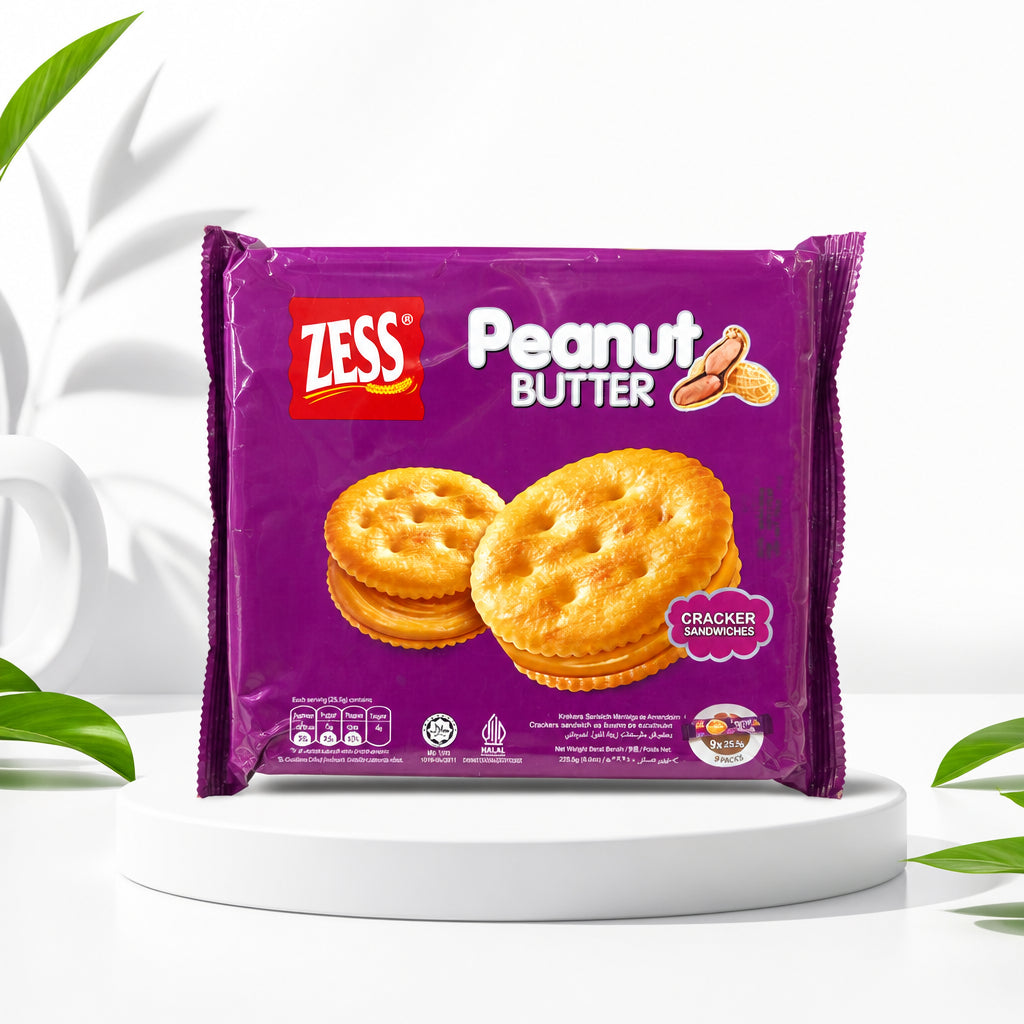 Peanut Butter - ZESS - بسكويت ساندوتش مقرمش زبده