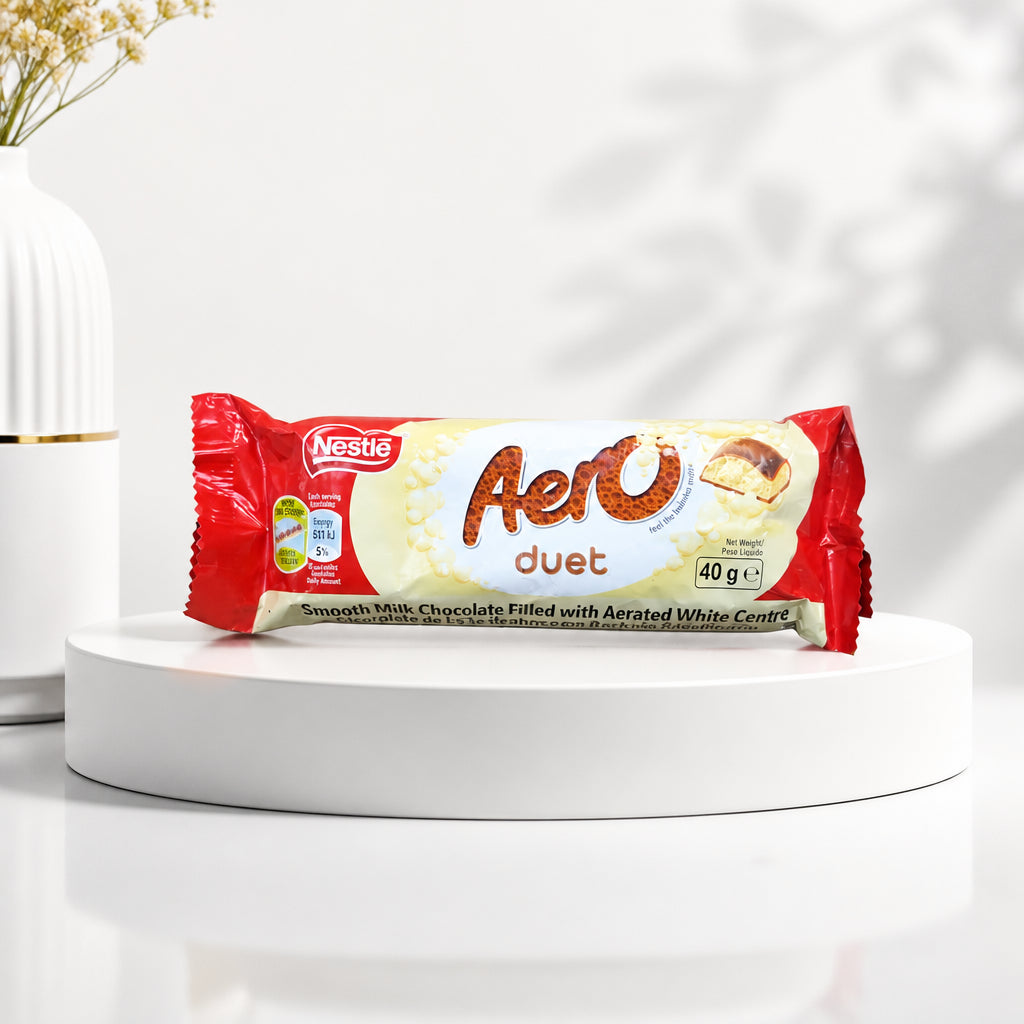 شوكولاته ارو ابيض - Aero duet - Nestle -
انجليزي