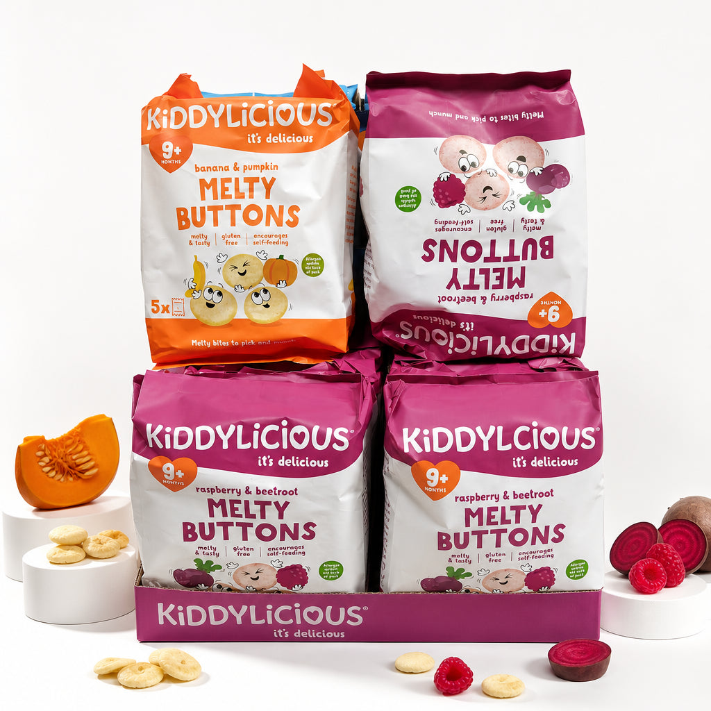 Kiddylicious Raspberry & Beetroot Melty Buttons 30 g (9+ Months)