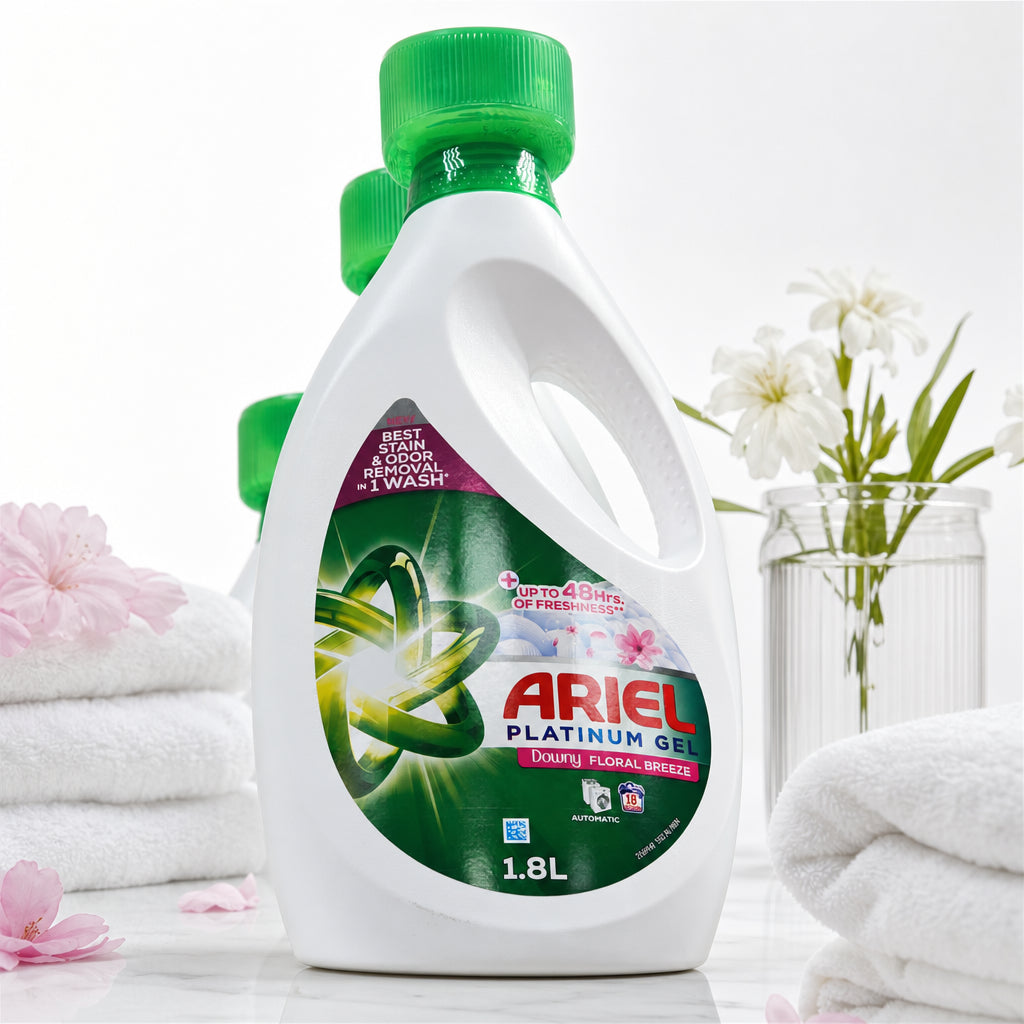 Ariel Platinum Gel Downy Floral Breeze - أريال - جل غسيل برائحة نسيم الزهورالمنعشه 1.8 لتر