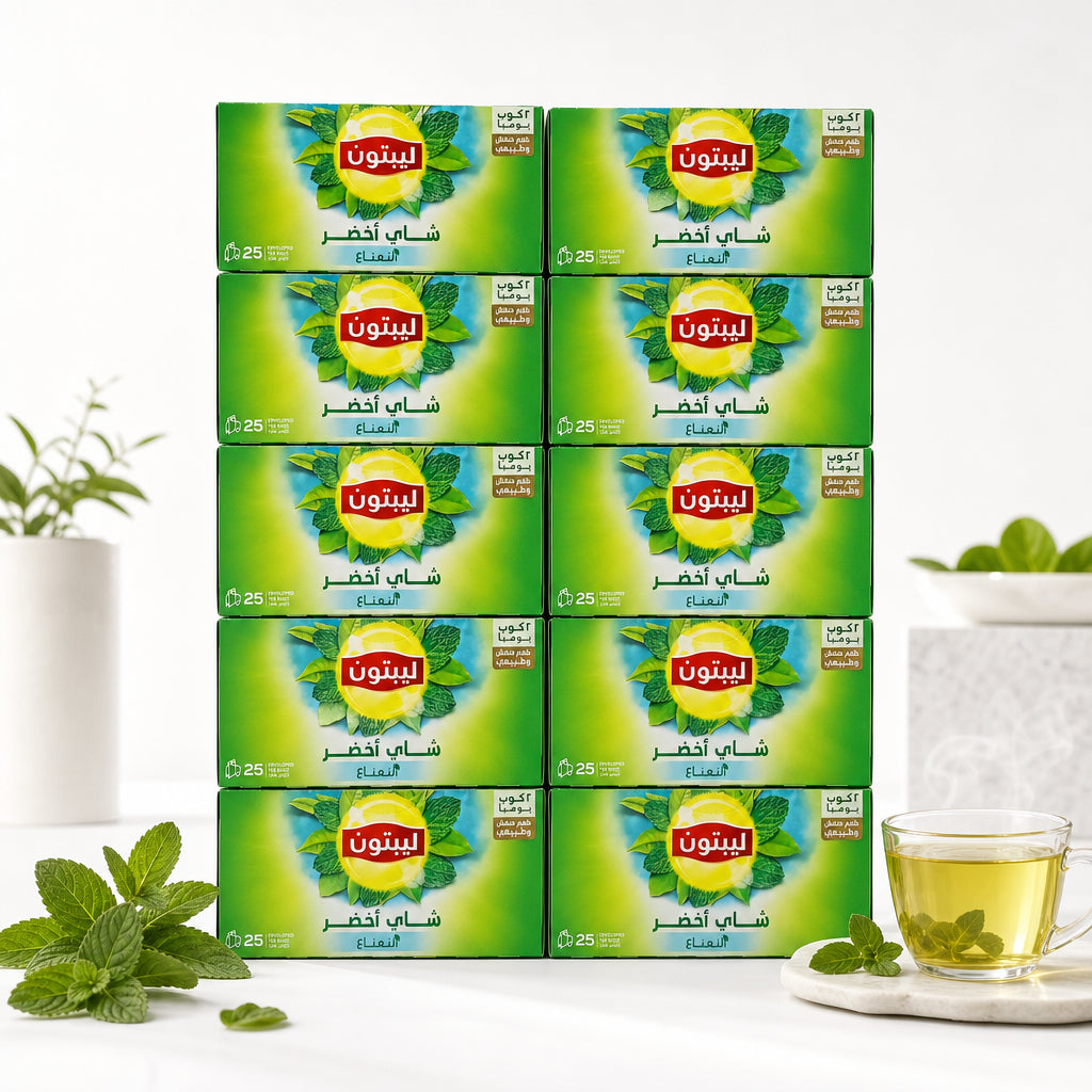 شاي أخضر بالنعناع - Green Tea with Mint - ليبتون