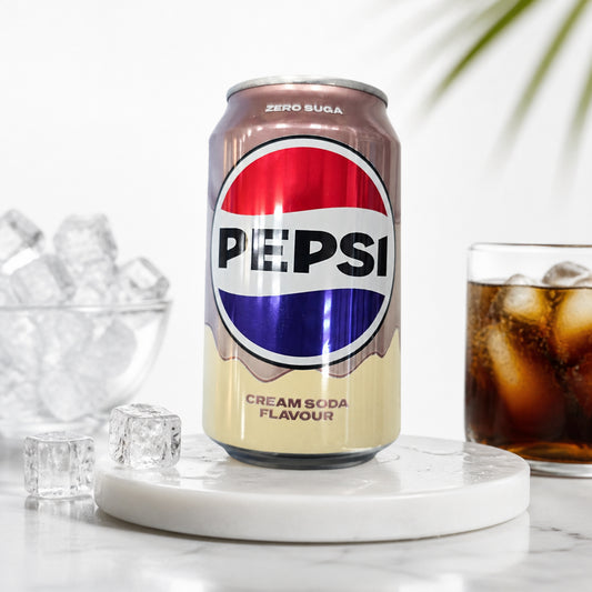 PEPSI -مشروب بيبسي كريم صودا بدون سكر - علبة 330 مل