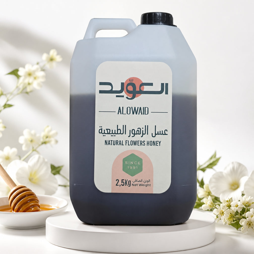 عسل الزهور العويد جركن ٢كيلو ونص الحبه ٣.٥٠٠ دينار