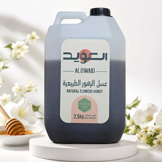 عسل الزهور العويد جركن ٢كيلو ونص الحبه ٣.٥٠٠ دينار
