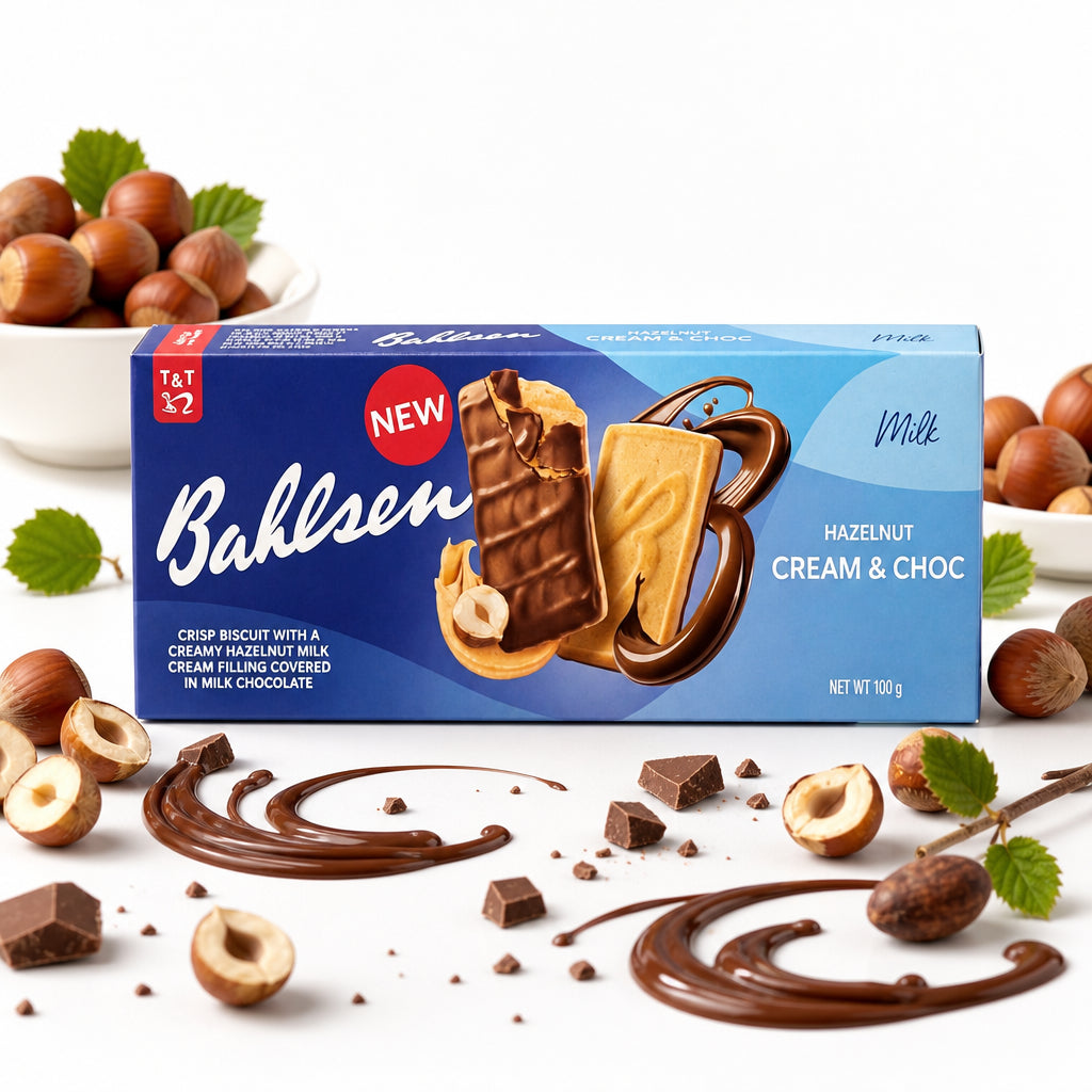 Bahlsen Milk Hazelnut Cream & Choc Biscuit 100 g