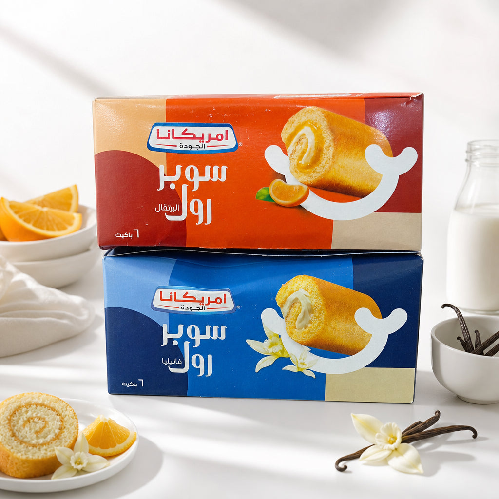 سوبر رول كيك أطعمة مختلفة باكيت 6 حبات