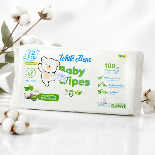 مناديل مبللة للاطفال - Baby Wipes - White Bear