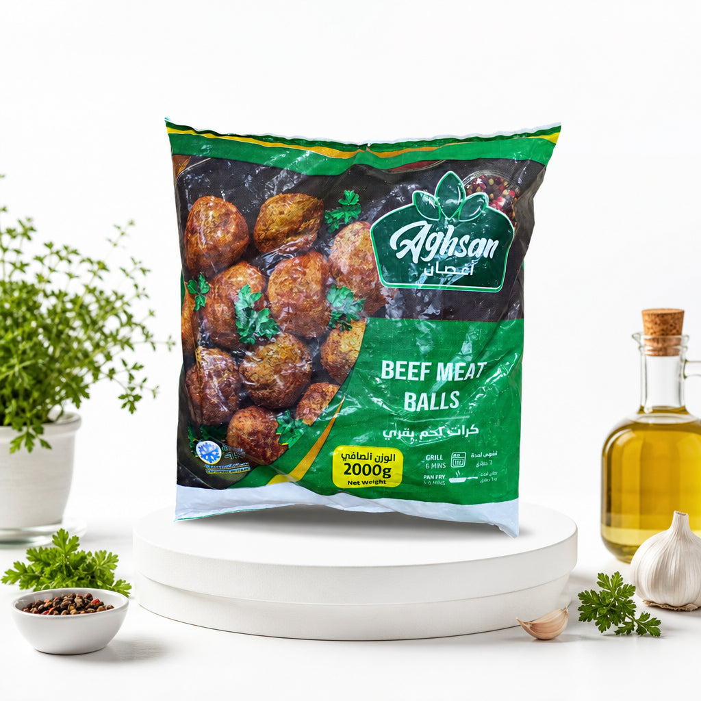 كرات لحم بقري سعودي - BEEF MEAT BALLS - Aghsan - ٢ كيلو