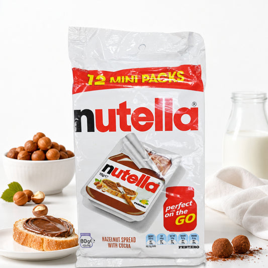 شوكولاته نوتيلا ميني انجليزي - Nutella Mini - شوكولاته نوتيلا ميني انجليزي بكيت ١٢ حبه