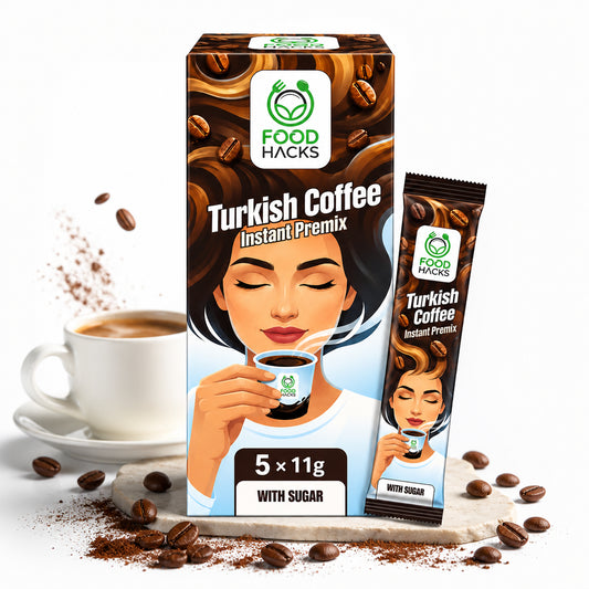Turkish Coffee  - قهوة تركية سريعة التحضير مع سكر 5 × 11 جرام = 55 جرام