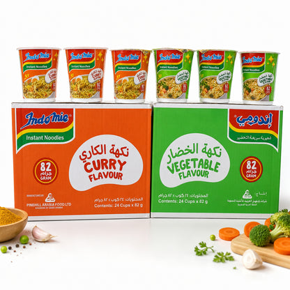 إندومي - Indomie -اندومى نكهه الخضار 
اندومى نكهه الكارى 
الوزن 82جرام حجم الكبير