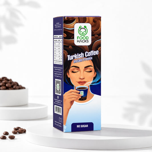 Turkish Coffee -  خلطة قهوة تركية سريعة التحضير خالية من السكر 5 × 7 جم