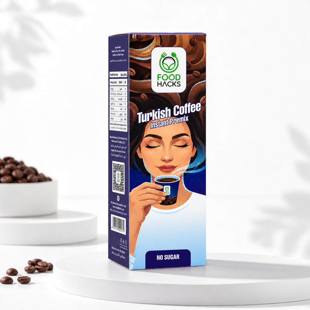 Turkish Coffee -  خلطة قهوة تركية سريعة التحضير خالية من السكر 5 × 7 جم