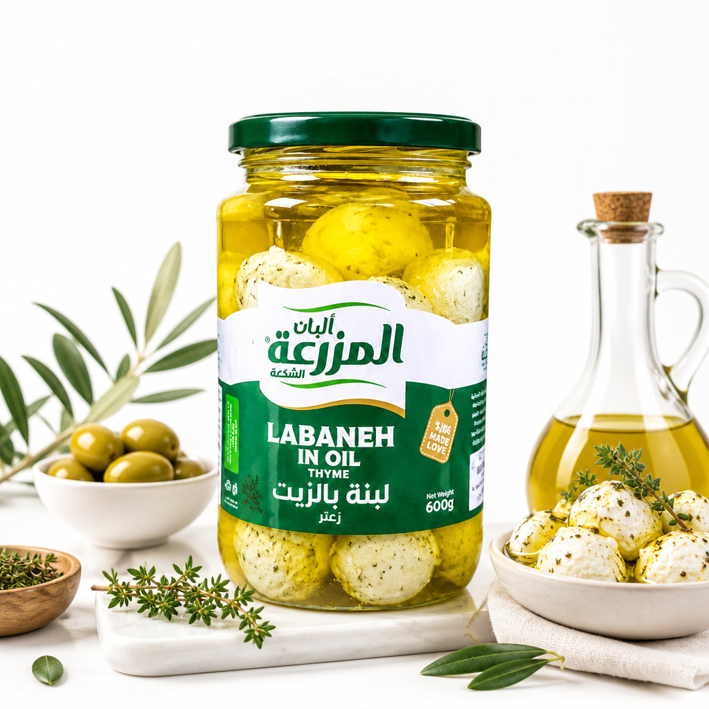 لبنة بالزيت زعتر