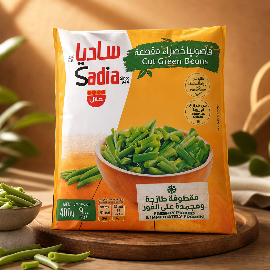 فاصوليا خضراء مقطعة